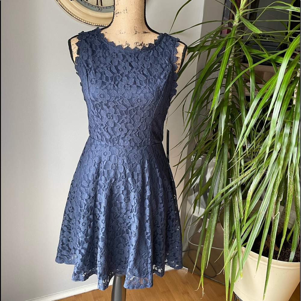 NWT Summer Blue Lace Dress, As U Wish, - Picture 1 of 6